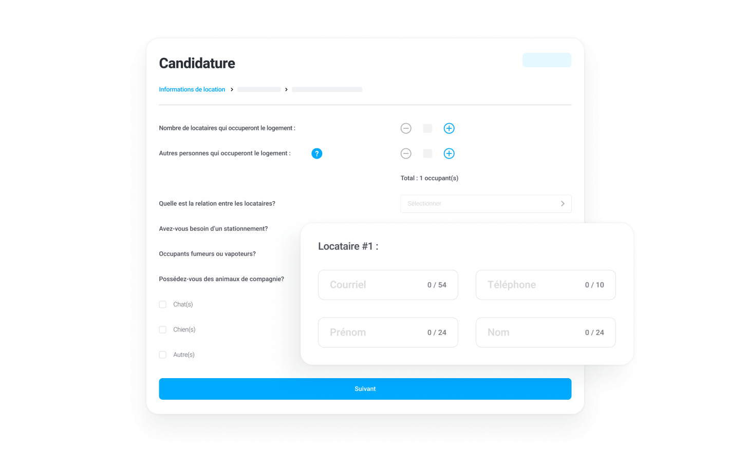 Recueillez les informations importantes des candidats