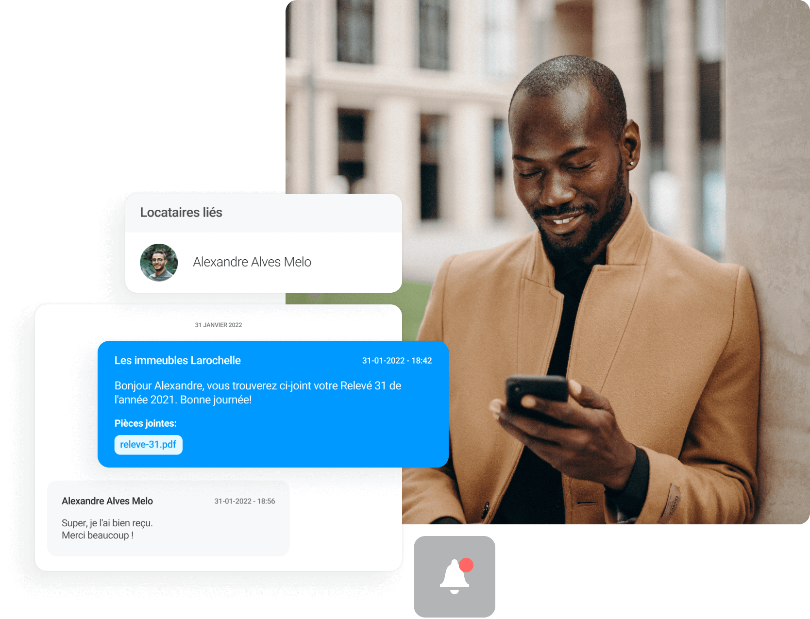 Centralized and certified landlord/tenant communications