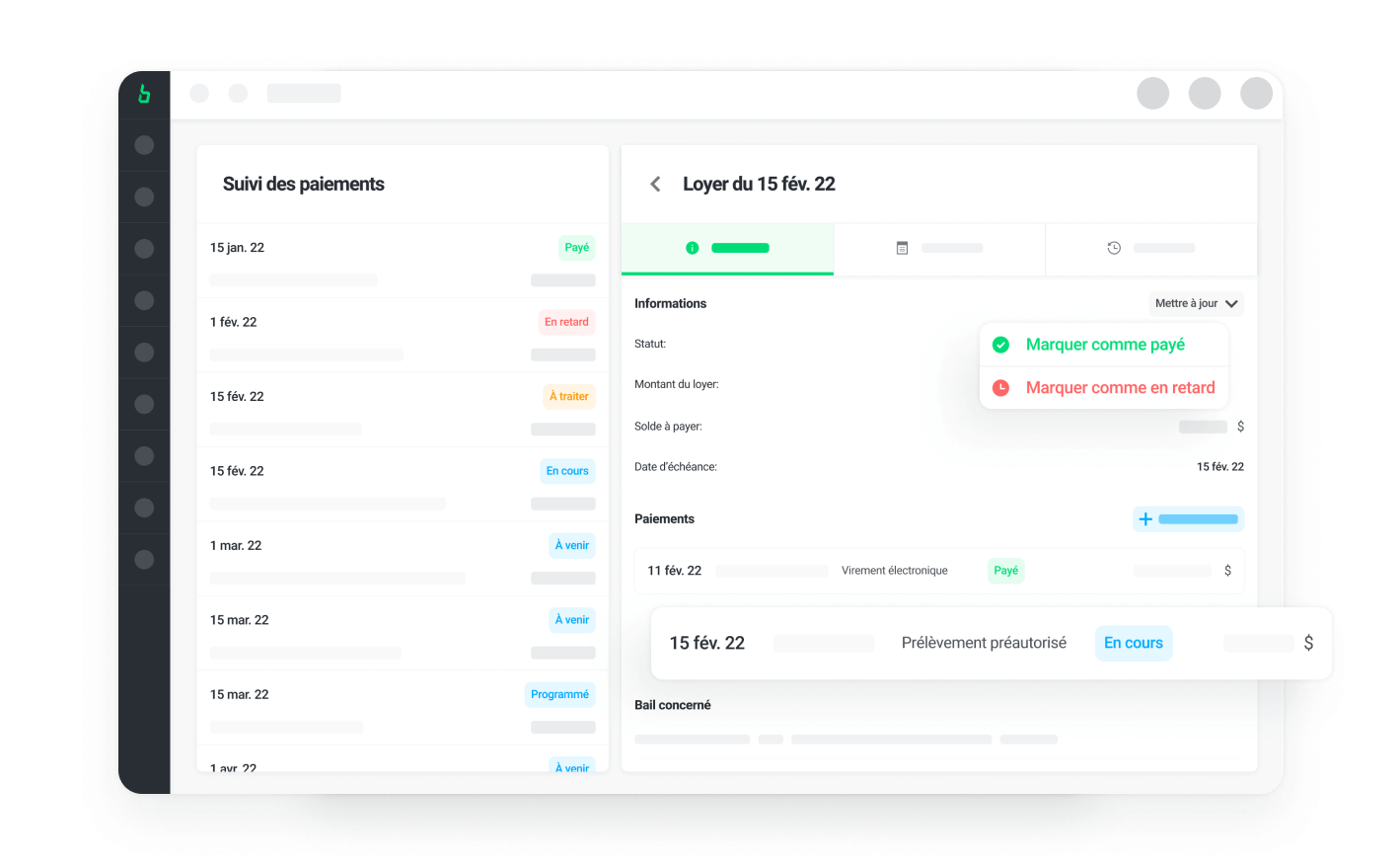 Payment tracking feature for Bloc Solutions!